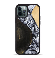 iPhone 12 Pro Max Wood Phone Case - Hedwig (Black & White, 810813)