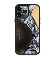 iPhone 13 Pro Max Wood Phone Case - Hedwig (Black & White, 810813)