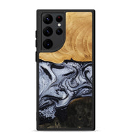 Galaxy S22 Ultra Wood Phone Case - Trace (Black & White, 810814)