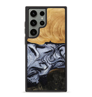 Galaxy S23 Ultra Wood Phone Case - Trace (Black & White, 810814)