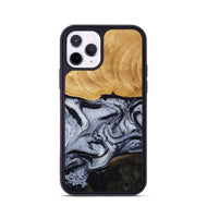 iPhone 11 Pro Wood Phone Case - Trace (Black & White, 810814)
