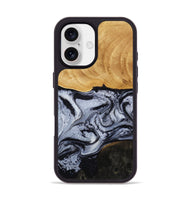 iPhone 17 Wood Phone Case - Trace (Black & White, 810814)