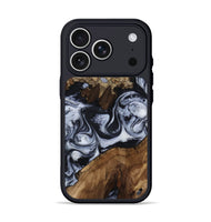 iPhone 17 Pro Wood Phone Case - Arely (Black & White, 810817)