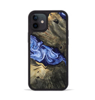iPhone 12 Wood Phone Case - Mahlon (Blue, 810819)
