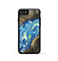 iPhone SE Wood Phone Case - Ethel (Blue, 810827)