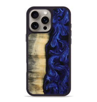 iPhone 16 Pro Max Wood Phone Case - Cori (Blue, 810906)
