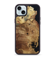iPhone 15 Plus Wood Phone Case - Ximena (Wood Burl, 811206)