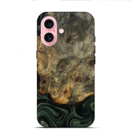iPhone 16 Wood Live Edge Phone Case - Zoey (Green, 811233)
