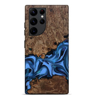 Galaxy S22 Ultra Wood Live Edge Phone Case - Dorris (Blue, 811447)
