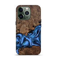iPhone 13 Pro Wood Live Edge Phone Case - Dorris (Blue, 811447)