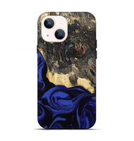 iPhone 13 Wood Live Edge Phone Case - Dania (Blue, 811449)