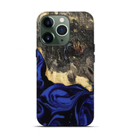 iPhone 13 Pro Wood Live Edge Phone Case - Dania (Blue, 811449)