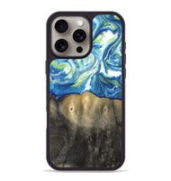 iPhone 16 Pro Max Wood Phone Case - Zaniyah (Blue, 811476)