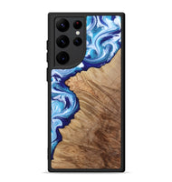 Galaxy S22 Ultra Wood Phone Case - Adah (Blue, 811742)