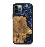 iPhone 12 Pro Max Wood Phone Case - Dayna (Blue, 811745)