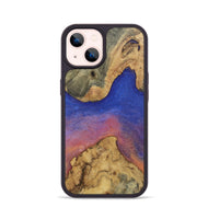 iPhone 14 Wood Phone Case - Alfreda (Blue, 811790)