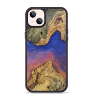 iPhone 14 Plus Wood Phone Case - Alfreda (Blue, 811790)