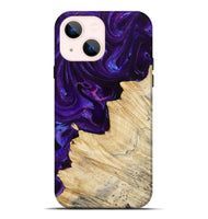 iPhone 14 Plus Wood Live Edge Phone Case - Merle (Purple, 811834)