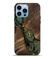 iPhone 14 Pro Max Wood Live Edge Phone Case - Diamond (Green, 811836)