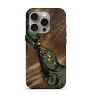 iPhone 16 Pro Wood Live Edge Phone Case - Diamond (Green, 811836)