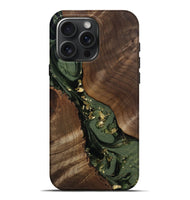 iPhone 16 Pro Max Wood Live Edge Phone Case - Diamond (Green, 811836)