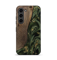 Galaxy S23 Wood Live Edge Phone Case - Kaylynn (Green, 811837)