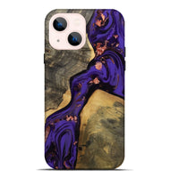 iPhone 14 Plus Wood Live Edge Phone Case - Elbert (Purple, 811840)