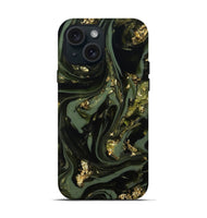 iPhone 15 ResinArt Live Edge Phone Case - Yaakov (Green, 811841)