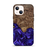 iPhone 14 Wood Live Edge Phone Case - Lucas (Purple, 811860)