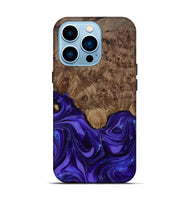 iPhone 14 Pro Wood Live Edge Phone Case - Lucas (Purple, 811860)