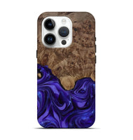 iPhone 15 Pro Wood Live Edge Phone Case - Lucas (Purple, 811860)