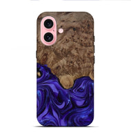 iPhone 16 Wood Live Edge Phone Case - Lucas (Purple, 811860)