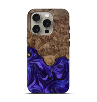 iPhone 16 Pro Wood Live Edge Phone Case - Lucas (Purple, 811860)