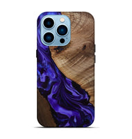 iPhone 14 Pro Wood Live Edge Phone Case - Belva (Purple, 811876)
