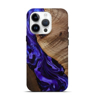 iPhone 15 Pro Wood Live Edge Phone Case - Belva (Purple, 811876)