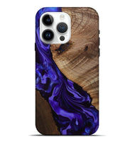 iPhone 15 Pro Max Wood Live Edge Phone Case - Belva (Purple, 811876)