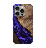 iPhone 16 Pro Wood Live Edge Phone Case - Belva (Purple, 811876)
