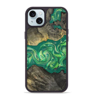 iPhone 15 Plus Wood Phone Case - Malani (Green, 811984)