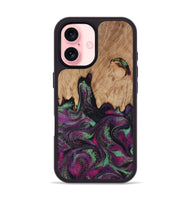 iPhone 16 Wood Phone Case - Wilfred (Purple, 811992)