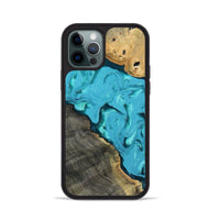 iPhone 12 Pro Wood Phone Case - Corbin (Blue, 812012)