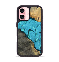 iPhone 16 Wood Phone Case - Corbin (Blue, 812012)
