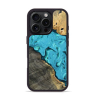 iPhone 16 Pro Wood Phone Case - Corbin (Blue, 812012)