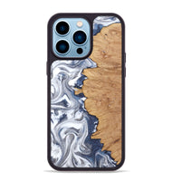 iPhone 14 Pro Max Wood Phone Case - Hilton (Black & White, 812015)