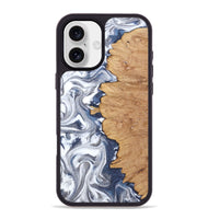 iPhone 16 Plus Wood Phone Case - Hilton (Black & White, 812015)