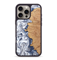 iPhone 16 Pro Max Wood Phone Case - Hilton (Black & White, 812015)