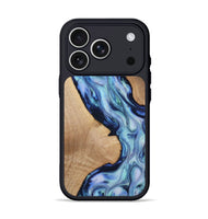 iPhone 17 Pro Wood Phone Case - Lillian (Blue, 812017)