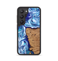 Galaxy S23 Wood Phone Case - Shayla (Blue, 812018)