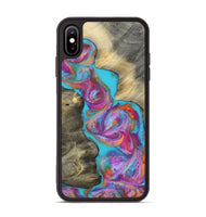 iPhone Xs Max Wood Phone Case - Yusuf (Blue, 812019)