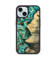 iPhone 15 Wood Phone Case - Ainara (Green, 812076)