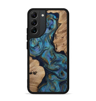 Galaxy S22 Plus Wood Phone Case - Yael (Teal & Gold, 812095)